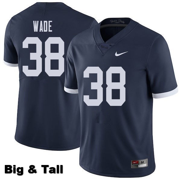 NCAA Nike Men's Penn State Nittany Lions Lamont Wade #38 College Football Authentic Throwback Big & Tall Navy Stitched Jersey GHY1598ZZ